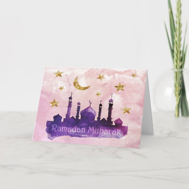 Cartões de Ramadan Mubarak (Frente)