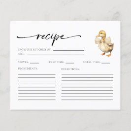 Cartões de recebimento de Chá de fraldas de Pato d