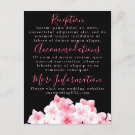 Cartões de Receção de Hidrangea Rosa Aquarela