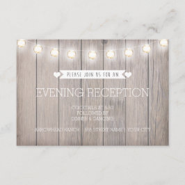 CARTÕES DE RECEÇÃO NOTURNOS RUSTIC LIGHTS - PERSON
