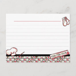 Cartões de receita. Beija O Cook