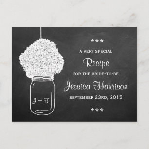 Cartões De Receita Bridal Da Hipoteca Mason Jar