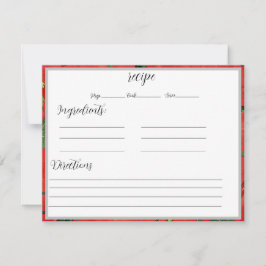 Cartões de receita com refrigerantes quentes