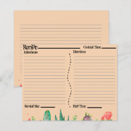 Cartões de Receita de Catco Rustic Boho Southwest