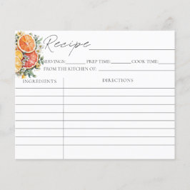 Cartões de receita de Chá de panela Citrus