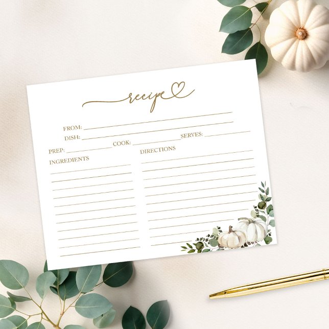 Cartões de receita de Chá de panela de Abóbora Ver (Criador carregado)