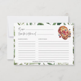 Cartões de receita de Chá de panela de pastelaria 