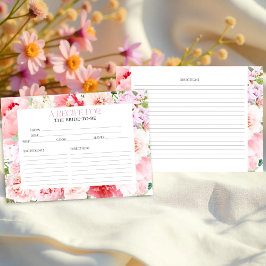 Cartões de Receita de Chá de panela de Quadro de J