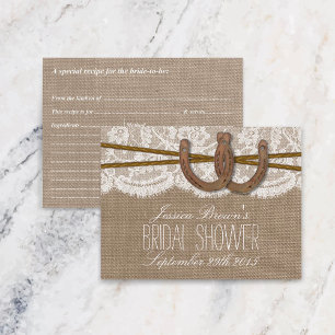 Cartões de receita de Chá de panela para ferradura