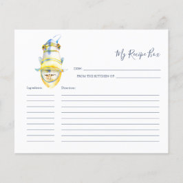 Cartões de receita de cozinhar Peixes Tropicais