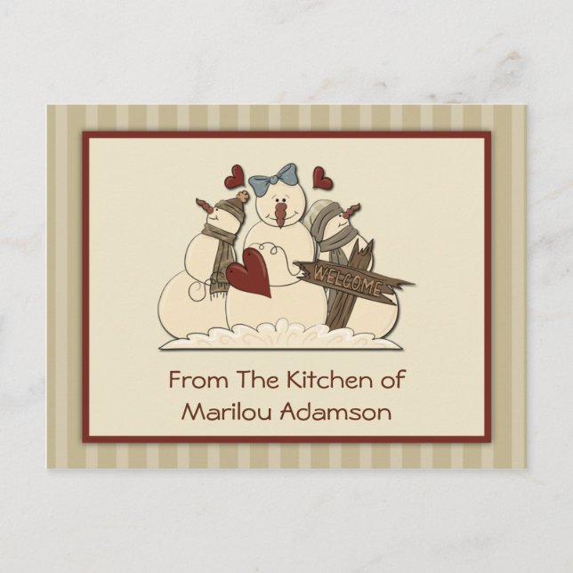 Cartões de Receita de Neve Primitiva (Frente)