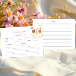 Cartões de receita do Chá de panela Cocktails Mimo