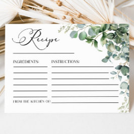 Cartões de receita do Chá de panela Eucalyptus Ver