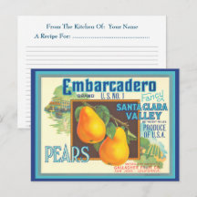 Cartões de Receita Editáveis Arte de Engradado Vin