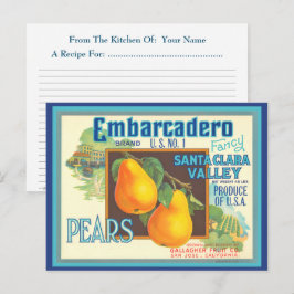 Cartões de Receita Editáveis Arte de Engradado Vin