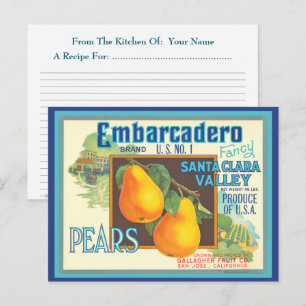 Cartões de Receita Editáveis Arte de Engradado Vin