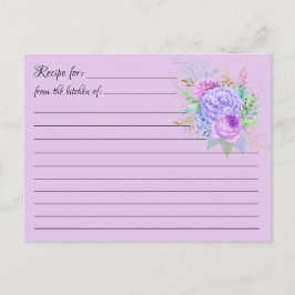 Cartões de Receita em Branco: Flor Bouquet Postal