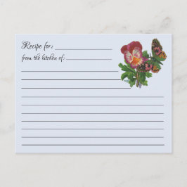 Cartões de Receita em Branco: Postal de Borboleta 
