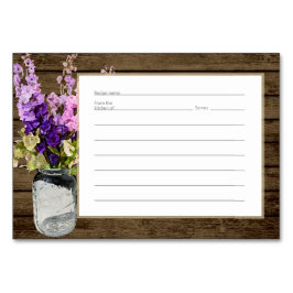 Cartões de Receita Rústica de Delfenios