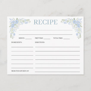 Cartões de Receitas de Chá de Noiva Hydrangea Anti