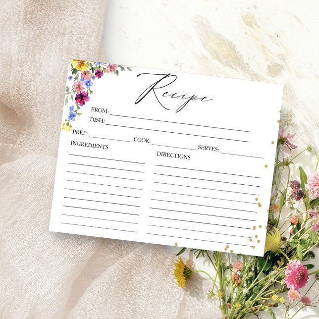 Cartões de receitas de Chá de panela de flor selva (Criador carregado)