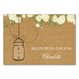 Cartões de receitas de chá de panela de Rosas Rust