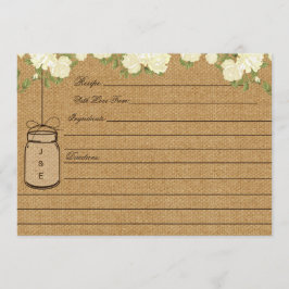 Cartões de receitas de chá de panela de Rosas Rust