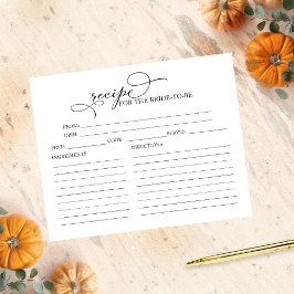 Cartões de receitas de Chás de panela de caligrafi