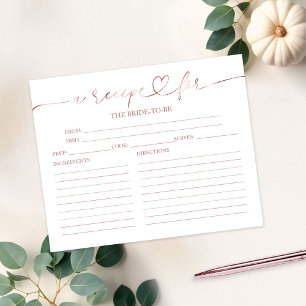 Cartões de receitas de Chás de panela de caligrafi