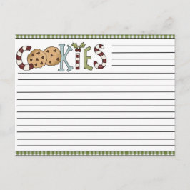 Cartões de receitas de Natal