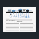 Cartões de receitas de nozes azuis<br><div class="desc">Cartões de receitas de cozinha de Chá de panela giro com esboços azuis e pretos de pratos, potes, taças e utensílios de cozinha. A frente do nosso cartão de receita oferece espaço para um título de receita, da cozinha e do espaço de ingredientes. Sacudir nosso cartão de receita para ver...</div>