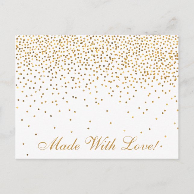 Cartões de receitas do Chá da Cozinha Confetti Dou (Frente)