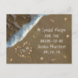 Cartões de receitas do Chá de panela de praia do C