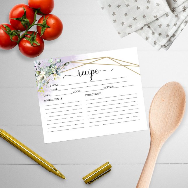 Cartões de receitas geométricas de Chá de panela v (Criador carregado)