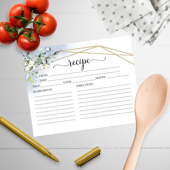 Cartões de receitas geométricas de Chá de panela v (Criador carregado)