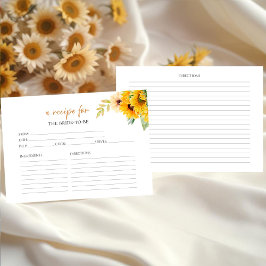 Cartões de receitas para Chás de panela de girasso