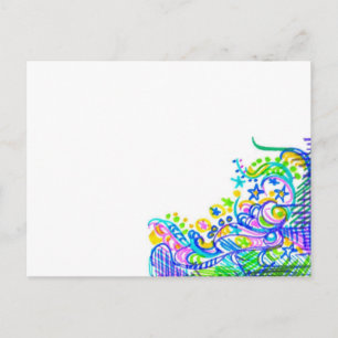 Cartões de receitas verdes com bugs de portátil