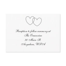 Cartões de Recepção "Corações Entrelaçados"