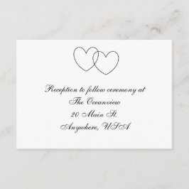 Cartões de Recepção "Corações Entrelaçados"