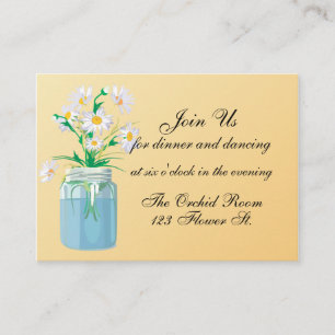 Cartões de recepção das margaridas de Verão