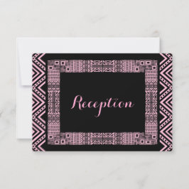 Cartões de Recepção de Casamento com Design Étnico