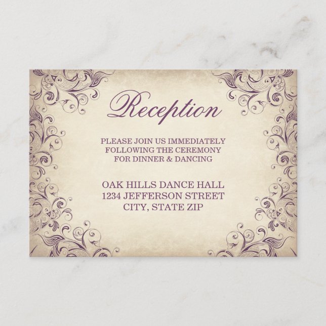 Cartões de Recepção de Casamento com Florescer Rox (Frente)