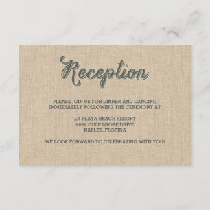 Cartões de Recepção de Casamento com Folhas de Pal