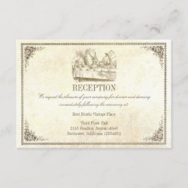 Cartões de Recepção de Casamento da Alice no País