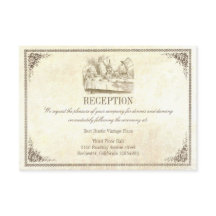 Cartões de Recepção de Casamento da Alice no País 