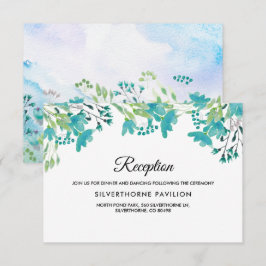 Cartões de Recepção de casamento de flores selvage