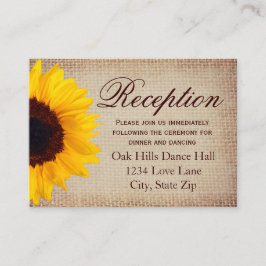 Cartões de Recepção de casamento de girassol russo
