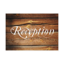 Cartões de Recepção de Casamento em Madeira de Cel