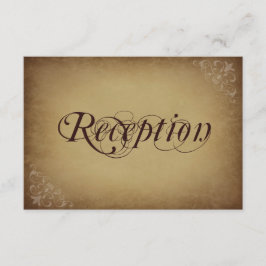 Cartões de Recepção de Casamento em Papel Rústico 