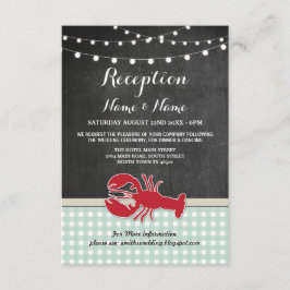 Cartões de Recepção de Casamento Lagostim Boil Lag